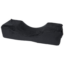 Black Flocking UShaped Nail Art Hand Rest Pillow with Ergonomic HeadNeck Support