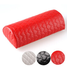 Besufy Nail Art Pillow Love Heart Soft Faux Leather Nail Art Pillow Manicure Hand Arm Rest Cushion