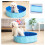 dadypet Collapsible Plastic Hamster Rabbit Baby Pool, Blue 2