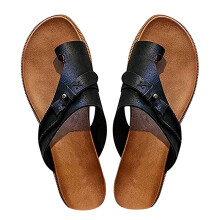 OAVQHLG3B Sandalen für Damen unter 10  – Niedrige europäische und amerikanische Flip-Flops – Modische Damensandalen und Damenschuhe