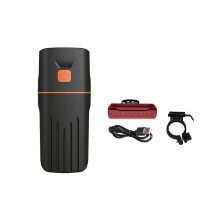 Tahtuvzn Bicycle Lamp, USB Charging LED Headlight 2400mAh, 10H Duration, Long Range Flashlight for Mountain Bike, Night Ride, Compatible with Bike