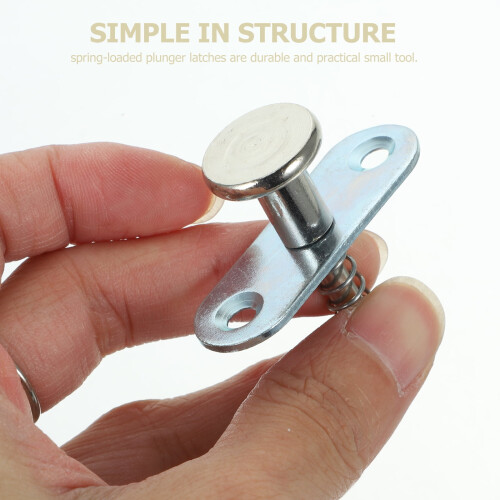 12 Pcs Spring Latch Plunger Latches Loaded Locking Pin Screen Mini Rabbit Cage Iron 1