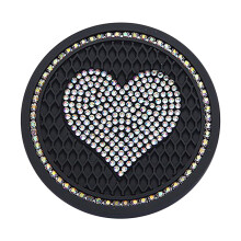 Qdahuk Universal Vehicle Bling Cup Insert Car Interior Accessories-2.76Inch Slip Crystal Strass Car Universal Black