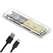 Obudowa M2SSD M.2NVMe+NGFF z podwójnym protokołem na dysk SSD USB3.2Gen2 10 Gb/s przezroczysta obudowa zewnętrzna do komputera PC A