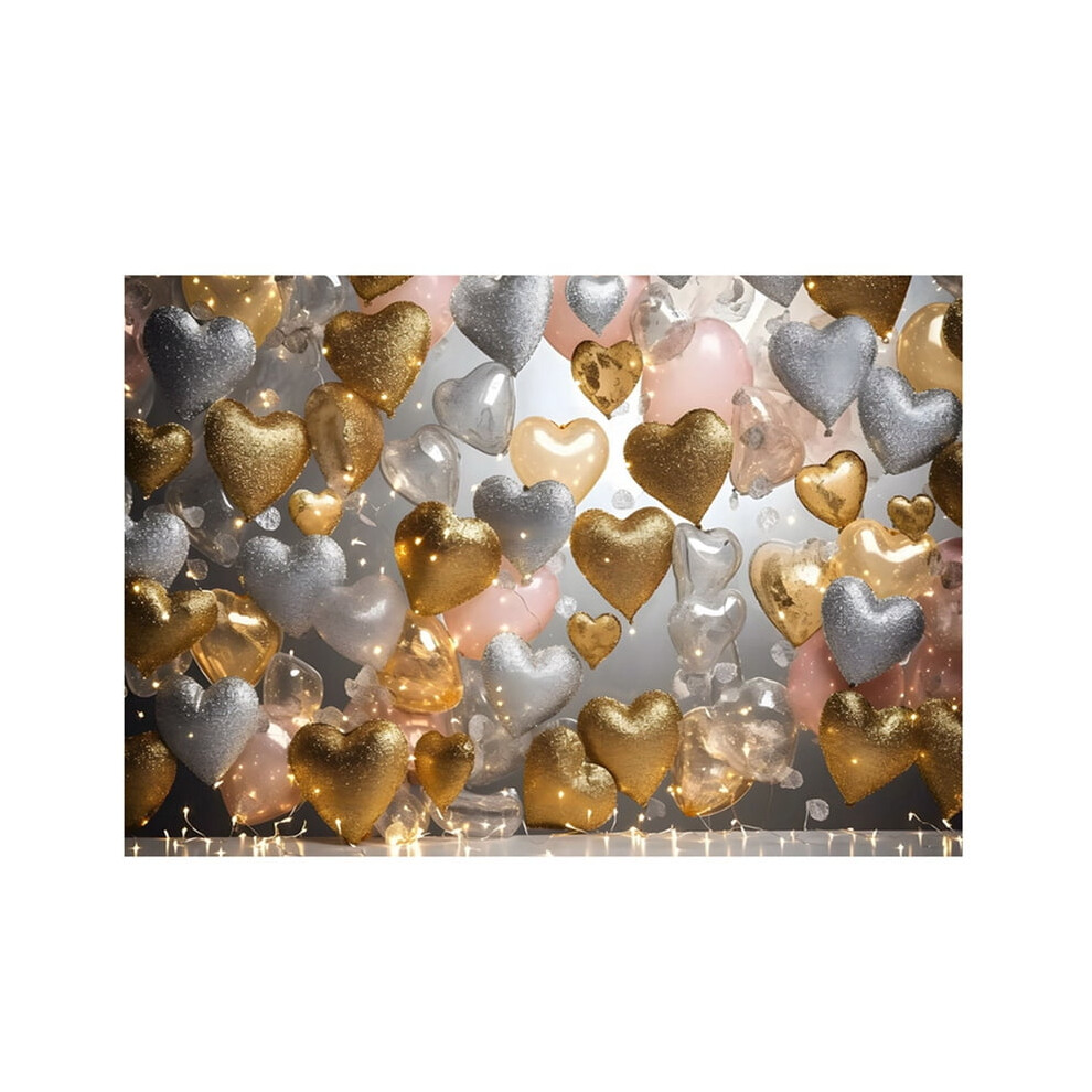 210X150cm European And American Backdrops Fashion Balloon Rose Heart Banner Photography Backdrops,G Pink 9009879014300