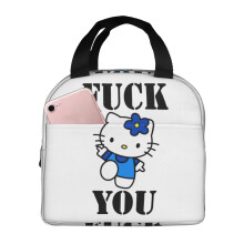 Naisten ja miesten Hello Kitty -eväslaukku vetoketjulla, vedenpitävä ja uudelleenkäytettävä kylmälaukku toimistoon/piknikille/työhön - Style2
