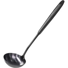 Kiibsot hitzebeständige Suppenkelle, Suppenlöffel aus Edelstahl 304 mit ergonomischem, rundem Vakuumgriff, Kochlöffel für die Küche, 34,8 cm