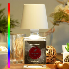 Pridola draadloze fleslamp, 3 kleuren traploos dimmen, oplaadbaar, aanraakgevoelig RGB-ademend licht, buitenlamp voor bar of tafel