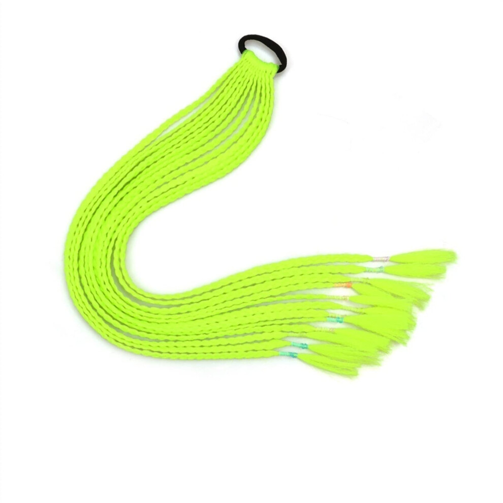 Unisex Braided Ponytail Hair Extension 23.6 Inch Synthetic Colorful Hairpiece For Women And Girls