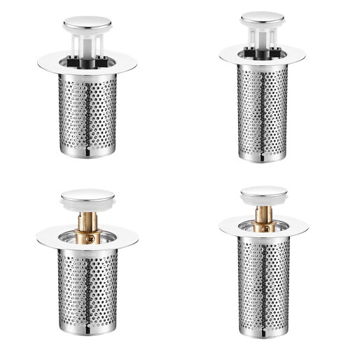 Bathroom Drain Plug Brass Universal Stopper Proof Core Filter With Hair *4PCS