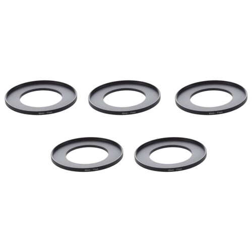 5X Camera Lens Filter Step Up Ring 49mm-77mm Adapter Black
