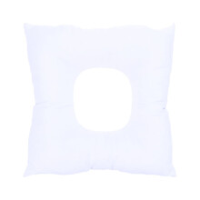 Square Spa Salon Pillow Neck Rest Pad with Face Hole - White