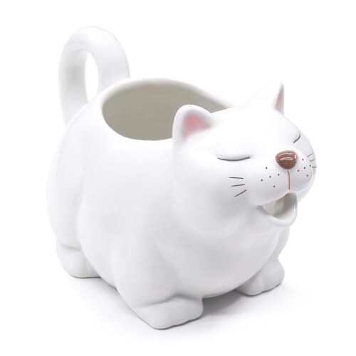 Ceramic Gravy Boat, 23oz Cute Cat Sauce Jug with Smooth Handle