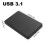 jixopn SATA SSD Θήκη Εξωτερικής Θήκης SSD USB3.1 SSD Περίβλημα Εργαλείου Δωρεάν Θήκη Σκληρού 8