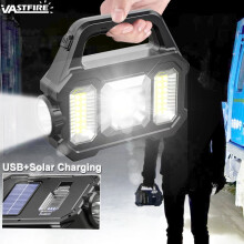 Lanternă solară cu mâner USB reîncărcabilă, cea mai strălucitoare lanternă LED COB