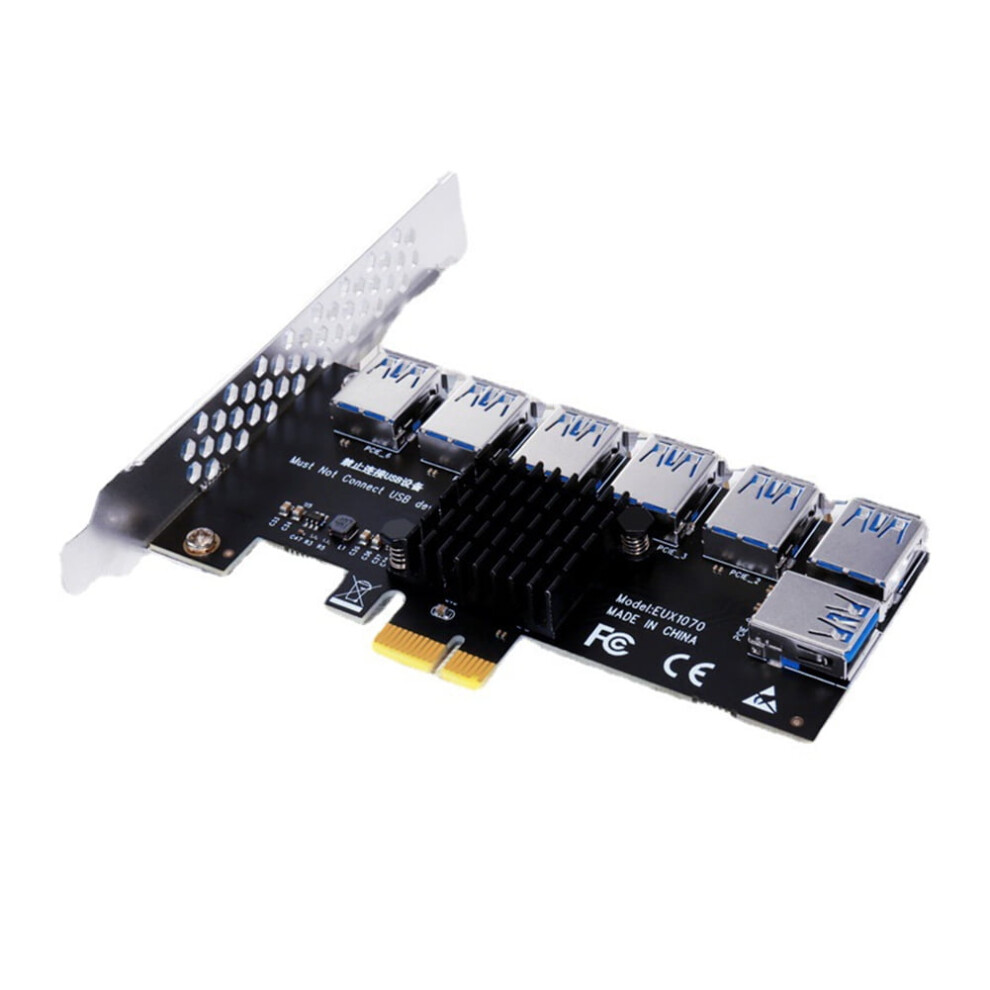 Jixopn Eux1070 Pci-E 1X 1 To 7 Multiplier For Mining Pci Express Usb3.0 Expansion Card 9164030938885