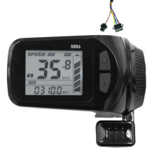 Painéal Taispeána LCD Rothair Leictreach S886 24V/36V/48V/60V Méadar Luasaire Ordóige do Rothair Leictreach Rothar-Scútar (Breiseán SM)