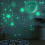 Αυτοκόλλητα AURIGATE Glow in The Dark Stars Moon, Φθορίζοντα αυτοκόλλητα τοίχου για το ταβάνι του 4