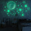 Αυτοκόλλητα AURIGATE Glow in The Dark Stars Moon, Φθορίζοντα αυτοκόλλητα τοίχου για το ταβάνι του 3