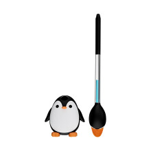Penguin Toilettenbürste mit Spenderfunktion, Wandhalterung, Reinigungsbasis aus weichem Silikon, auspressbar, Flüssigkeit