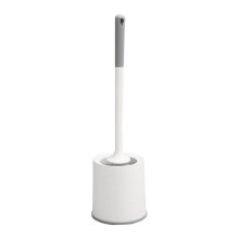 TACILIP Toilettenbürsten-Set mit langem Griff, Kunststoff, einfach zu montieren und zu verstecken, kompatibel mit Standardhaltern,