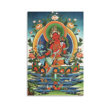 Punainen Tara Tiibetin Thangka -juliste Canvas-taide Juliste ja seinätaide Kuva Modernit makuuhuoneen sisustusjulisteet 20x30 tuumaa (50x75 cm)