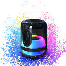Txmfgh transparante Bluetooth-luidspreker met RGB-verlichting - Hoogwaardig geluid, draagbaar ontwerp voor gebruik buitenshuis en in de auto