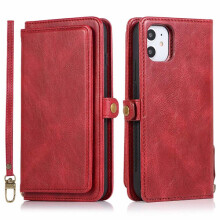 Stylové praktické pouzdro peněženka - kompatibilní s iPhonem 11 Red
