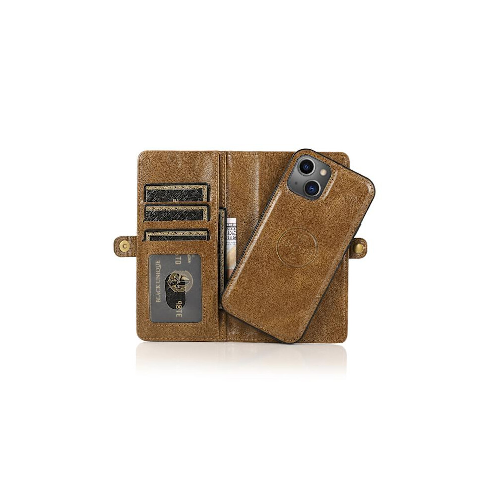 Compatible With Iphone 15 Plus - Luxury Leather Wallet Case With Card Holder Green 9164030087118