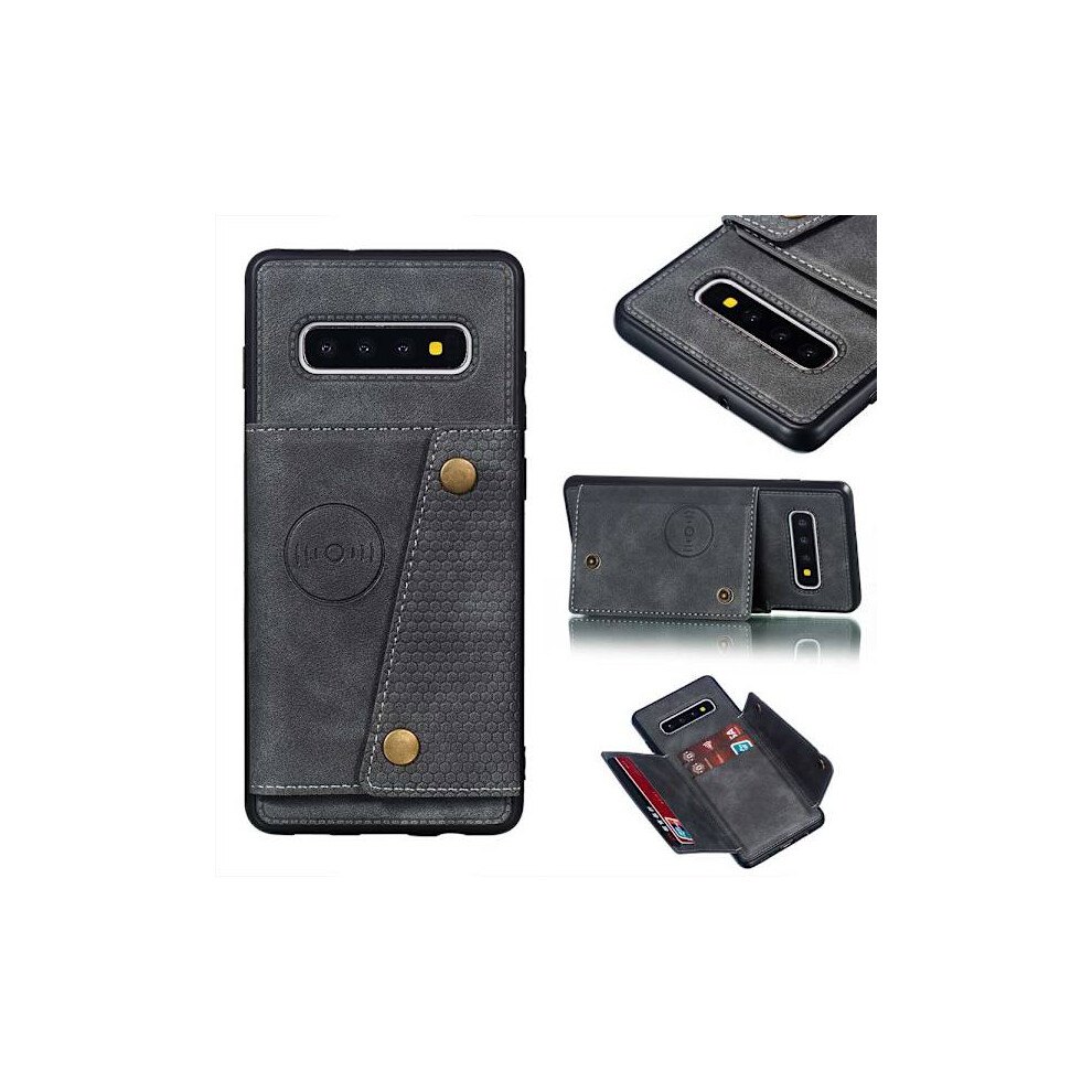 Compatible With Samsung Galaxy S10 Plus - Practical Case With Card Slot Grey 9164030087330