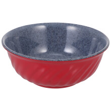 Nepkeramische kom, creatieve dessertkom, noedelkom, kunstmatige tweekleurige melamine, rood