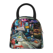 Sac à lunch Cars Flash McQueen, boîte à lunch isotherme portable avec poche avant pour hommes, femmes et adolescents