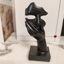Statuette de penseur pour bibliothèque, espace de travail, chambre - Sculpture décorative moderne noire pour bureau (1 pièce)