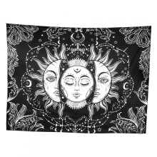 Tapisserie murale OKBYY - Tapisserie murale bohème en polyester, style couverture/tapis, pour la décoration de la chambre à coucher (150 * 130 cm)
