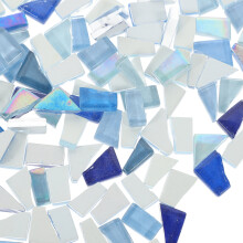 Fragmentos de mosaico artesanais verdes, formato irregular, 250g, para artesanato, decoração, mosaico e vaso de flores.