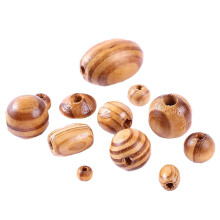 100 Stück lose Holzperlen, Schmuckzubehör für DIY-Bastelarbeiten für Kinder