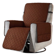 ¡Liquidación! Funda reversible para sillón reclinable CICRKHB con bolsillos laterales, lavable, compatible con sillones reclinables, con correas