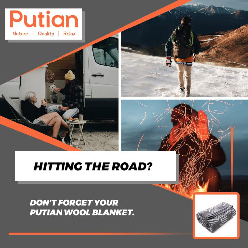 Κουβέρτα από μαλλί Merino - Χοντρό 87" x 63" Ζεστό, μαλακό, μεγάλο ριχτάρι κρεβατιού - 1