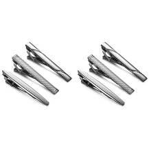 Juego de 6 pinzas para corbata para hombre, ideales para corbatas regulares, bodas y negocios.