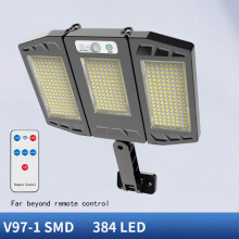 Refletor de segurança LED LOOPSUN, IP65, acendimento automático ao anoitecer com sensor de movimento, 384 LEDs SMD, controle remoto, compatível