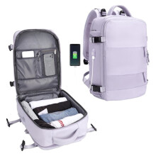 Compatibel met Vueling EasyJet Ryanair Waterdichte Cabine Tas 45x36x20cm Ruime Reistas [YDE] Paars006