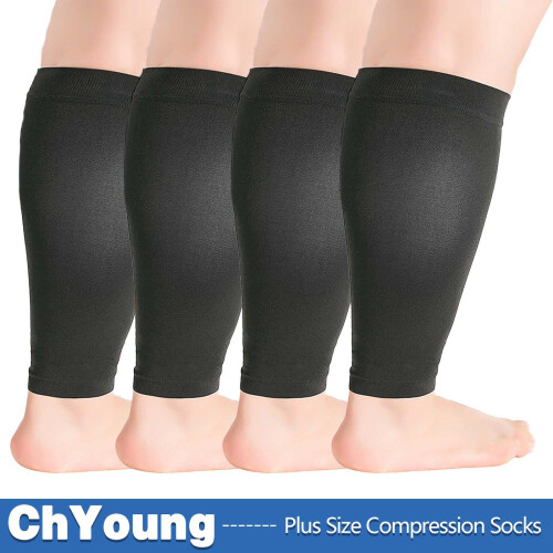 Μανίκια συμπίεσης ChYoung4Pack για φαρδιά γάμπες, 20-30mmHg, για γυναίκες/άνδρες, Plus Size,