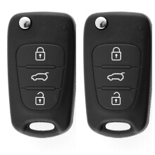 2 unidades de capa dobrável para chave remota com 3 botões para Kia Sorento, Sportage, Cerato e Rio