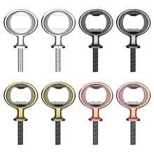 Kit de 8 ouvre-bouteilles en métal, insert en acier inoxydable, outil de bricolage pour ouvrir une bouteille plate.