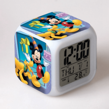 LED-wekker met Mickey Mouse-patroon - Lichtgevende digitale bureauklok, compatibel met HTNL#499, kleurrijk cadeau voor kinderen en volwassenen