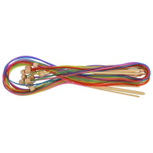 Conjunto de 12 agulhas de crochê flexíveis de bambu natural para tapetes afegãos e tunisianos (cores aleatórias). Kit de ferramentas para crochê