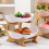 Fruit Tray Racks Table Plates Dinnerware Kitchen Fruit Bowl Partitioned Candy Cake Trays Tableware Dishes B 2
