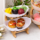 Fruit Tray Racks Table Plates Dinnerware Kitchen Fruit Bowl Partitioned Candy Cake Trays Tableware Dishes B 5