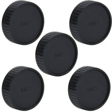 Delaman Camera Lens Protective Cover, 5PCS Plastic Rear Cap Protective Cover Fits for Minolta for Seagull MD Mount Camera Lens