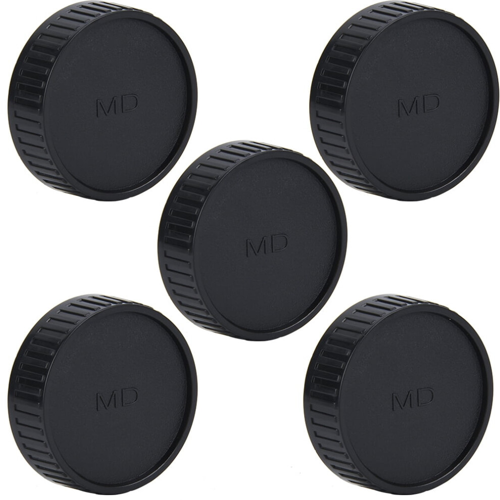 Delaman Camera Lens Protective Cover, 5Pcs Plastic Rear Cap Protective Cover Fits For Minolta For Seagull Md Mount Camera Lens 9464372811434